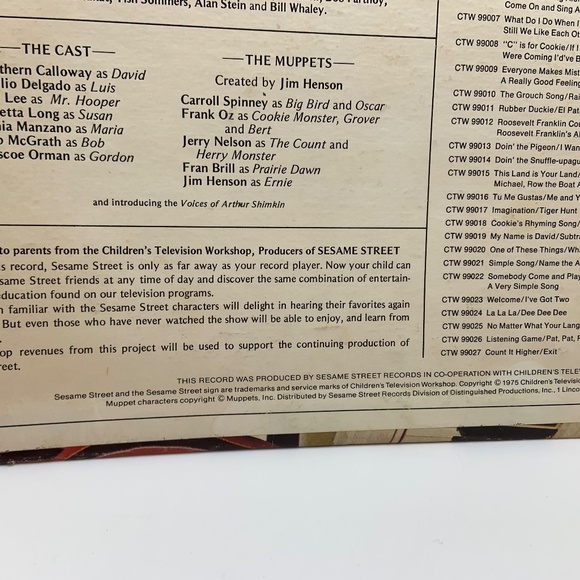 Vintage Sesame Street Vinyl Ernie and Bert Sing-Along LP Record Album - Picture 9 of 15